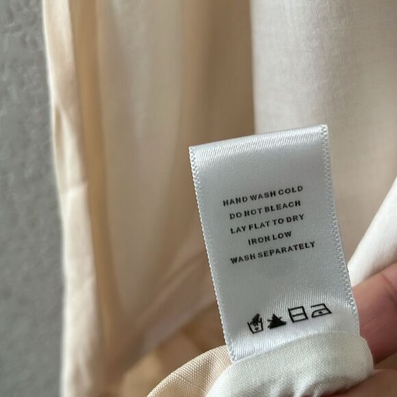 LPA (NWT) Light Pink Cross Back Tencil Linen Blend Mini Wrap Dress, Size M - Picture 10 of 10